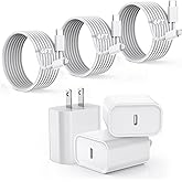【Apple MFi Certified】Fast Charger iPhone,Fast i Phone Charging Cord 3Pack iPhone Charger Fast Charging Plug Block 6FT USB C to Lightning Cable for iPhone 14/14 Pro Max/Plus/13 Mini/12/11/XR/XS,AirPods