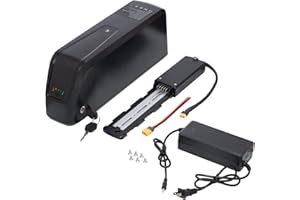 DAYAOENNE Ebike Battery 52V/ 48V/ 36V, 20Ah /15Ah/ 10Ah, Down Tube Battery for 200-2000W Motor, Electric Bicycle Lithium-Ion Battery, Led Indicator Light, Safe Lock, 5 Pin, with Charger (52v20ah-5pin)