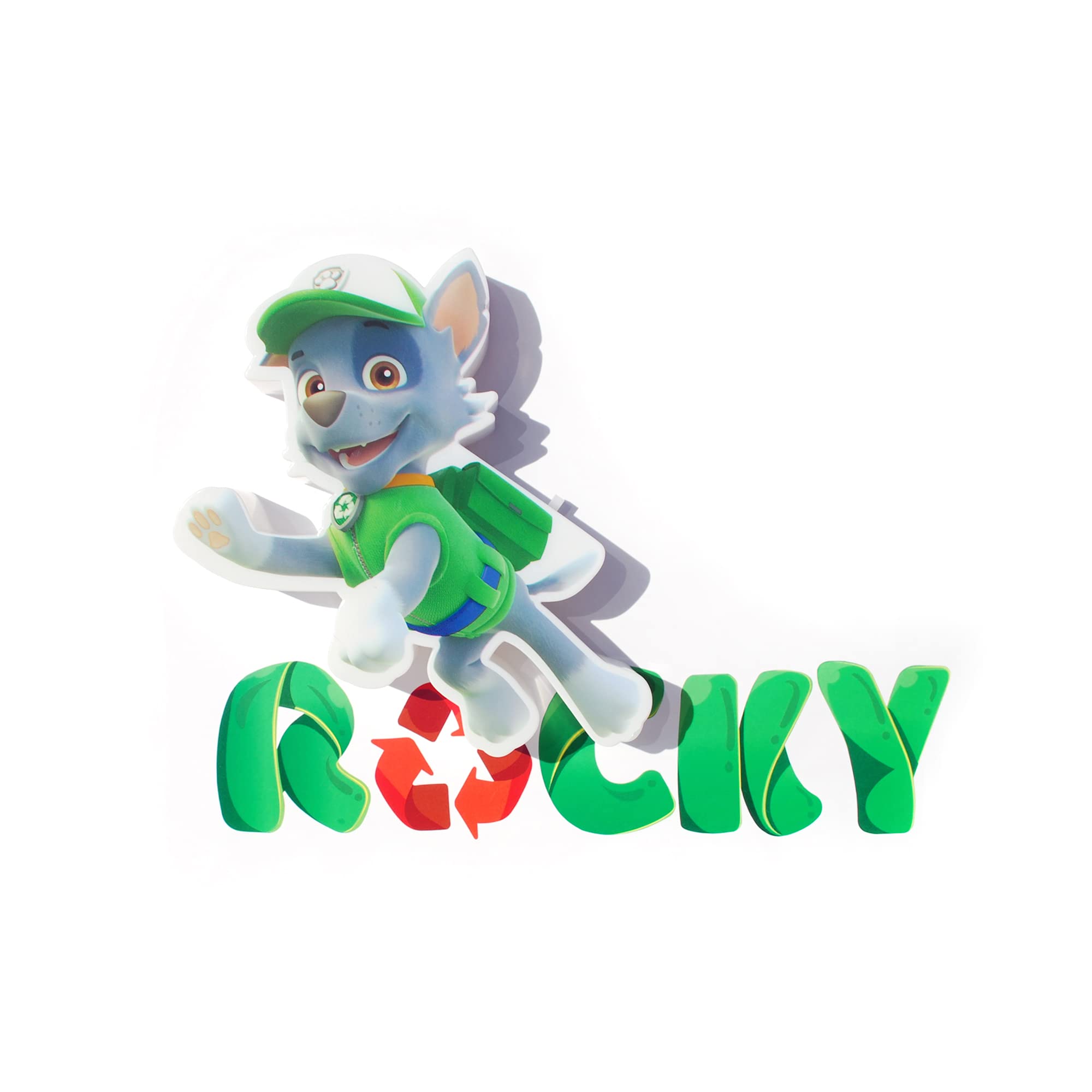 3D Wall Light FX - Paw Patrol Rocky Mini Light, Green, único, 12A-94F-F38