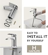 Hapilife Basin Taps Waterfall Mono Chrome Brassed Monoblock Sink Mixer Tap G1/2 view 8