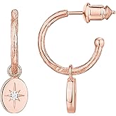 PAVOI 14K Gold Plated 925 Sterling Silver Post Huggie With Dangle | Butterfly, Evil Eye, Hamsa, Pearl Hoop Earring For Women | Trendy Dangle Hoop Earrings