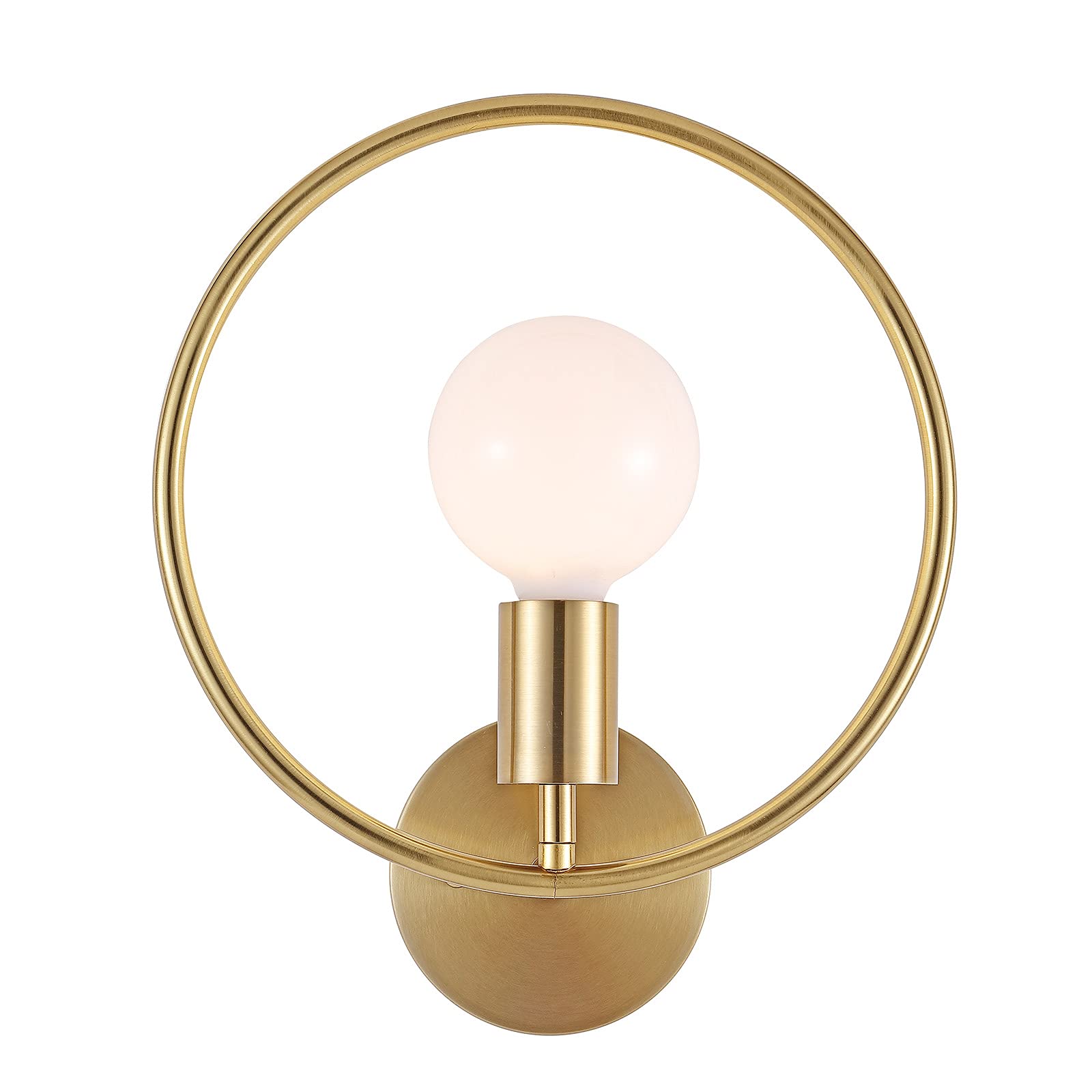 BAODEN Modern Brushed Brass Bathroom Wall Sconce 1 Lights Industrial Vanity Wall Lamp Pole Wall Mount Lighting Fixture Indoor for Hallway Kitchen Restaurant（Gold Color）