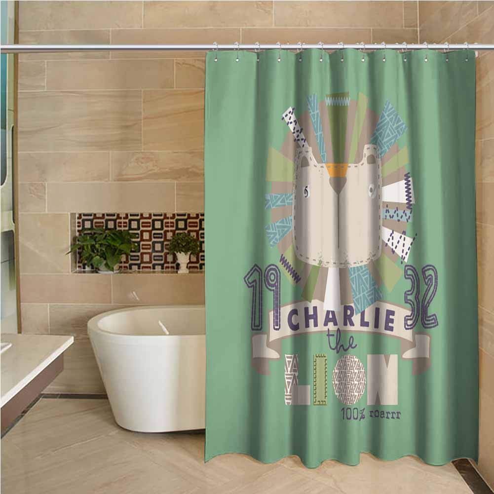 Graffiti Hotel Style Shower Curtain Cartoon Decorative Pattern Bathroom Curtain 55"x72"