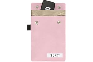 SLNT Signal Blocking Faraday Key Fob Case with Silent Pocket - Car Anti Theft Device Shields Against All Signal Types, Includes RFID Blocking & Durable Faraday Bag, Fits Most Keyfobs (Pink, X-Small)
