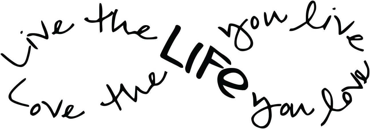 Imprinted Designs Live The Life You Love Black 10 X 30 10 X 30 Bob Marley Infinity Quote Vinyl Wall Decal Sticker Art Paint Wall Treatments Supplies Tools Home Improvement Tintucbdsviet Com