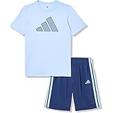 adidas boys Two-piece Short Sleeve Printed Graphic Tee, T-shirt and Shorts Clothing Set