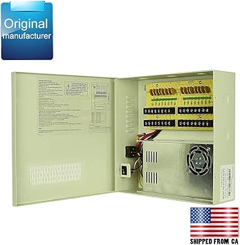 centrropower UL listado 18 canales puerto 12 V DC 30 Amp PTC fusible distribuido fuente de
