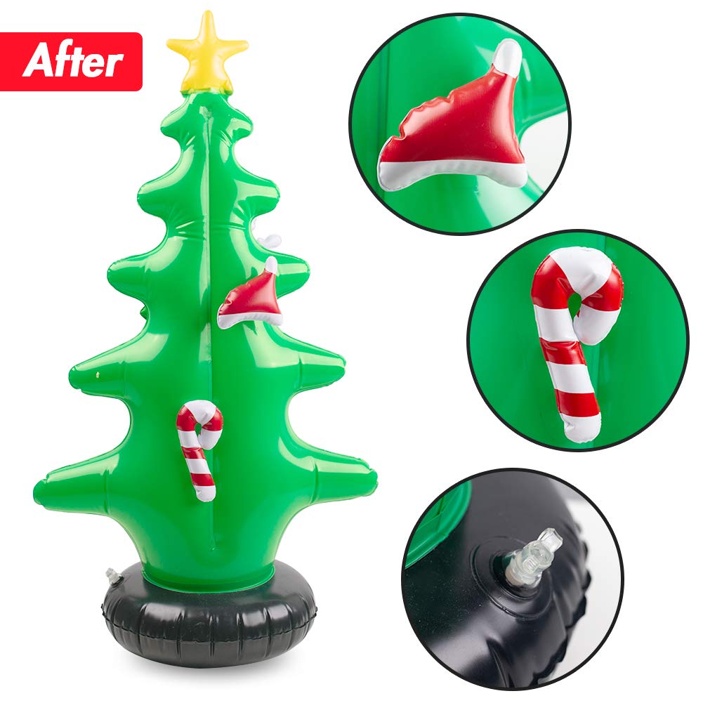 FuturePlusX Inflatable Christmas Tree, Christmas Blow Ups with 7PCS Christmas Decoration Kit for Ornament Indoor Outdoor Christmas Yard Decoration Holiday Decorations