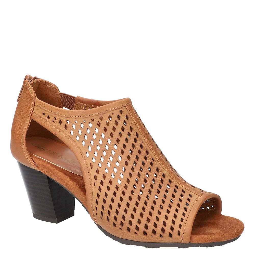 Easy Street Women’s Amiri Heeled Sandal, Luggage, 8.5 X-Wide
