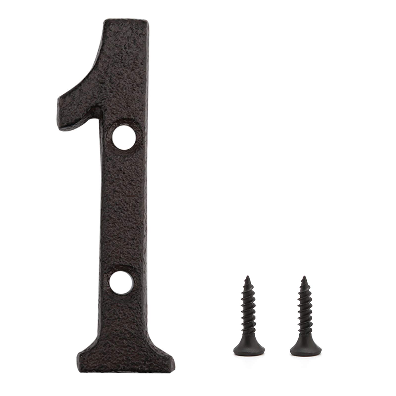LUTER 3 Inch House Address Numbers Black Street Numbers Floating House Numbers Mailbox Numbers Door Numbers for House Number with 2Pcs Fixing Screws (1)