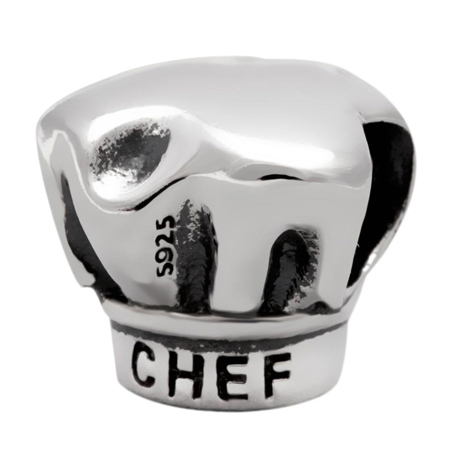 925 Sterling Silver Chef Charm Hat Charm Charm I Love Cooking Charm for Pandora Charm Bracelet (A)