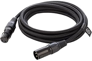 Elgato XLR Cable – Shielded Microphone Cable for Studio Recording and Live Production, Gold-Plated Pins, Male to Female, for Mic and Balanced Analog Line Levels, 10ft/3m