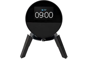 shinar Speaker Mounts Compatible with Echo Spot 2024/echo 4 Gen.Stands for Spot/Hoempod Mini Table Stand Holder with Integrated Cable Management Better Sound (Black)