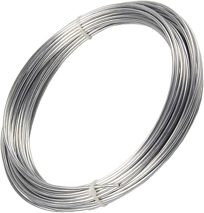 SULIVES Electroplated Iron Wire 1.6mm 6m Bendable Heavy Duty Steel for Crafts