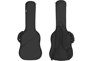 VEKTO Lightweight Electric Guitar Gig Bag 41 Inch – Portable Waterproof 600D Oxford Soft Case with 10mm Padding, Dual Shoulder Straps & Large Pocket, Perfect for Travel & Daily Use, Black