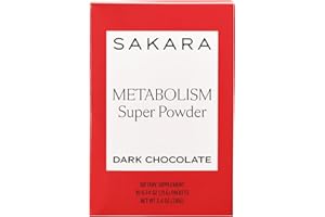 SAKARA Metabolism Super Powder, 10 Servings - Metabolism Drink Powder to Help Digestive Health & Bloating, Digestive Enzymes Supplements for Women, Gut Health Smoothie Mix with Gymnema Sylvestre