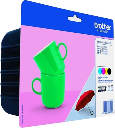 Brother LC227XL/LC225XL High Yield Ink Cartridge Multi-Pack Black Cyan Magenta