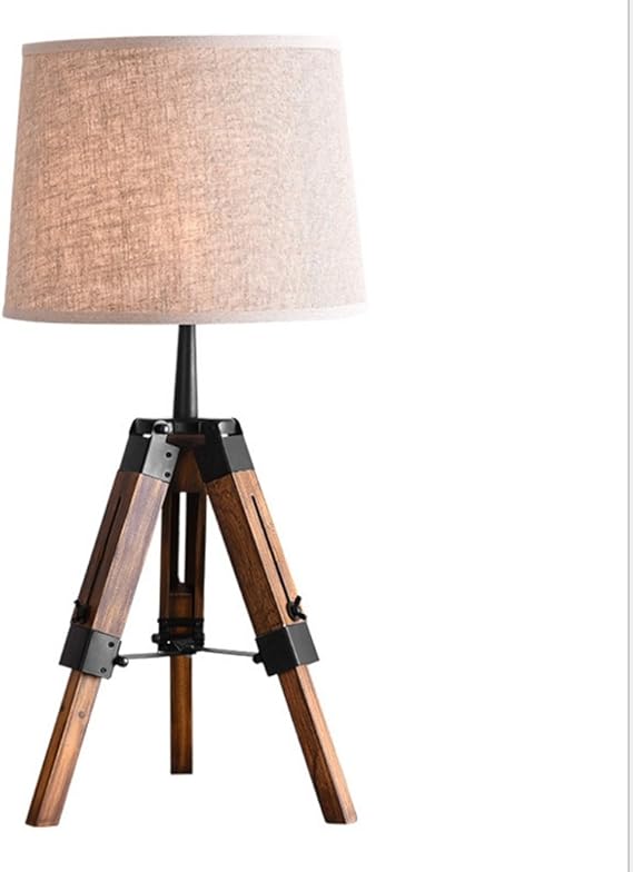 Lampes De Table Lampe De Bureau Trepied En Bois Massif De Style Americain Lampe De Table