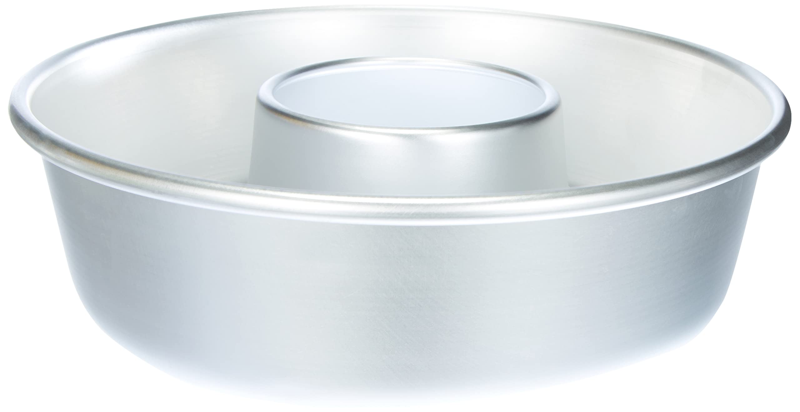 Pentole Agnelli COAL3724 Donut Mold with Tube, in Aluminum, Silver, 24 cm