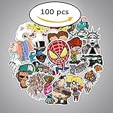 Sticker Decals Vinyls [100pcs] for Laptop,Kids,Cars,Motorcycle,Bicycle,Skateboard Luggage,Bumper Stickers Waterproof Random Stickers, Snowboarding Guitar Helmet Phone Graffiti Stickers