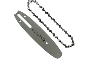NIUBGONER 8 inch Chainsaw Guide Bar & Chain Combo,Pole Saw Replacement for Trimmer Plus PS720,for Harbor Freight Portland 62896 63190 68862,for Bauer 64996,for Sun Joe SWJ800E,SWJ802E（2 Pack）