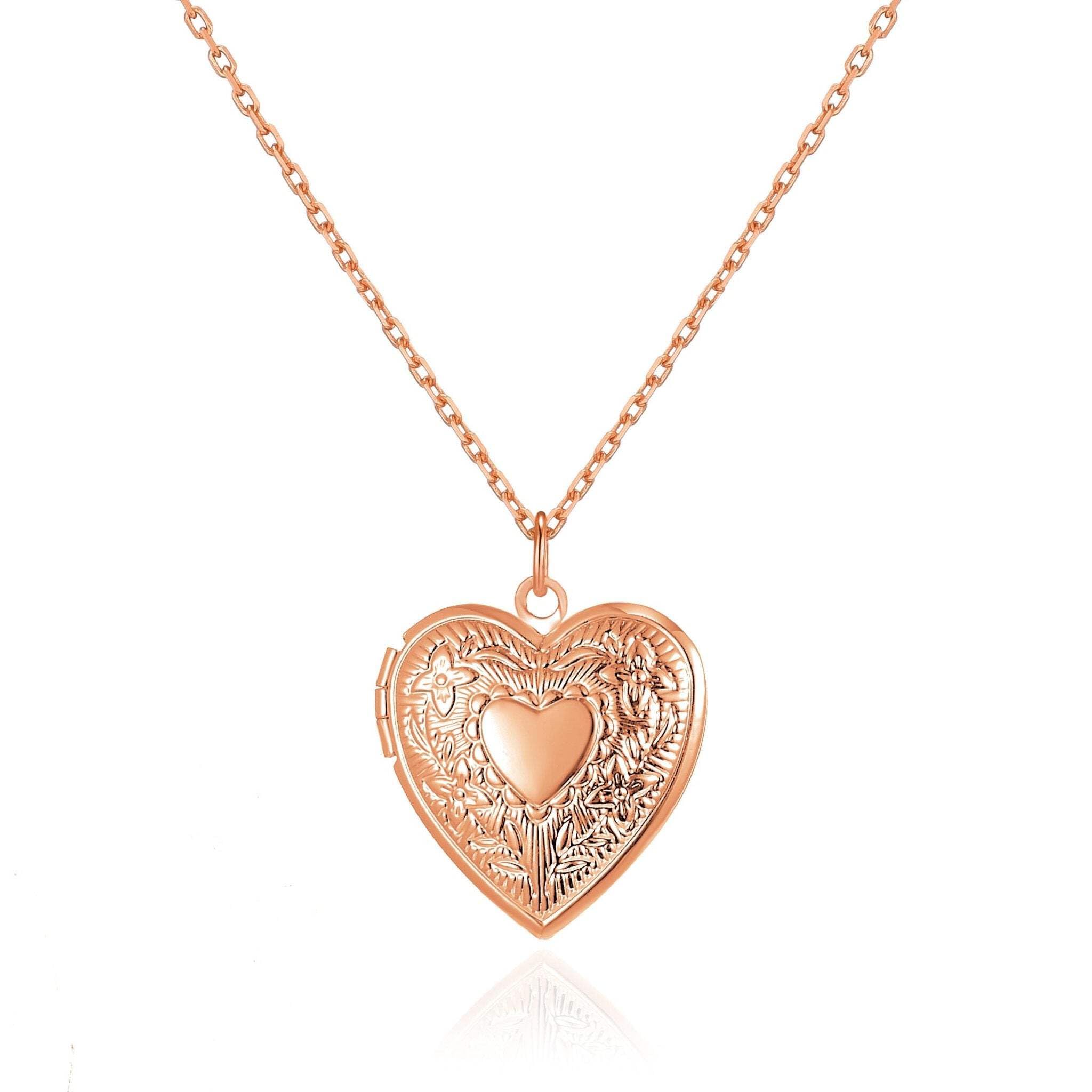 Philip Jones Rose Gold Plated Heart Locket