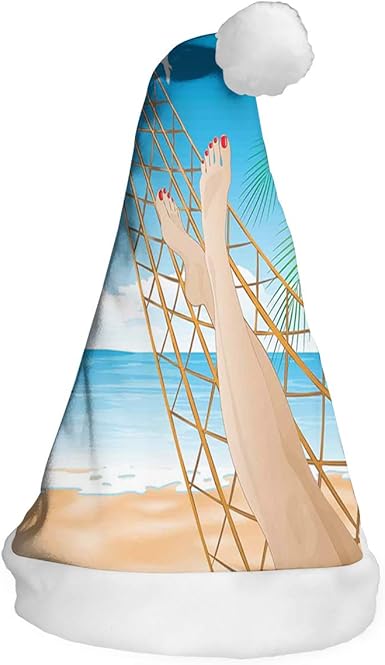 Gorro de Navidad unisex con diseño de ramas de limón con pétalos de