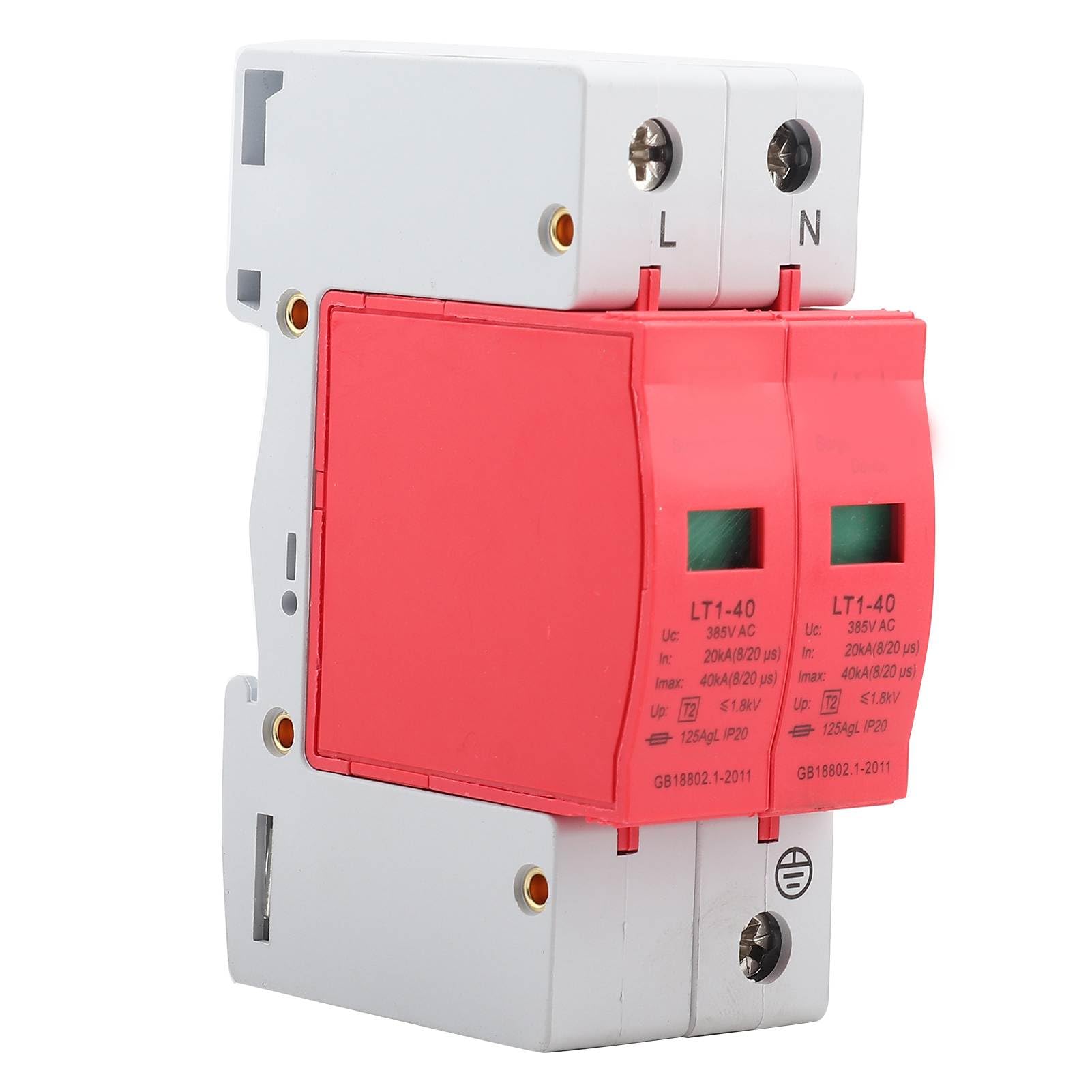 Protective Device Telephone Tele Protector Protector Low-Voltage Arrester with 20KA 385V (2P40KA), Protectors