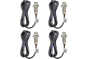 4PCS NJK-5002C Hall Effect Sensor Proximity Switch NPN NO 3-Wire DC 5-30V 10mm Detection Distance IP65 Waterproof for Metal D