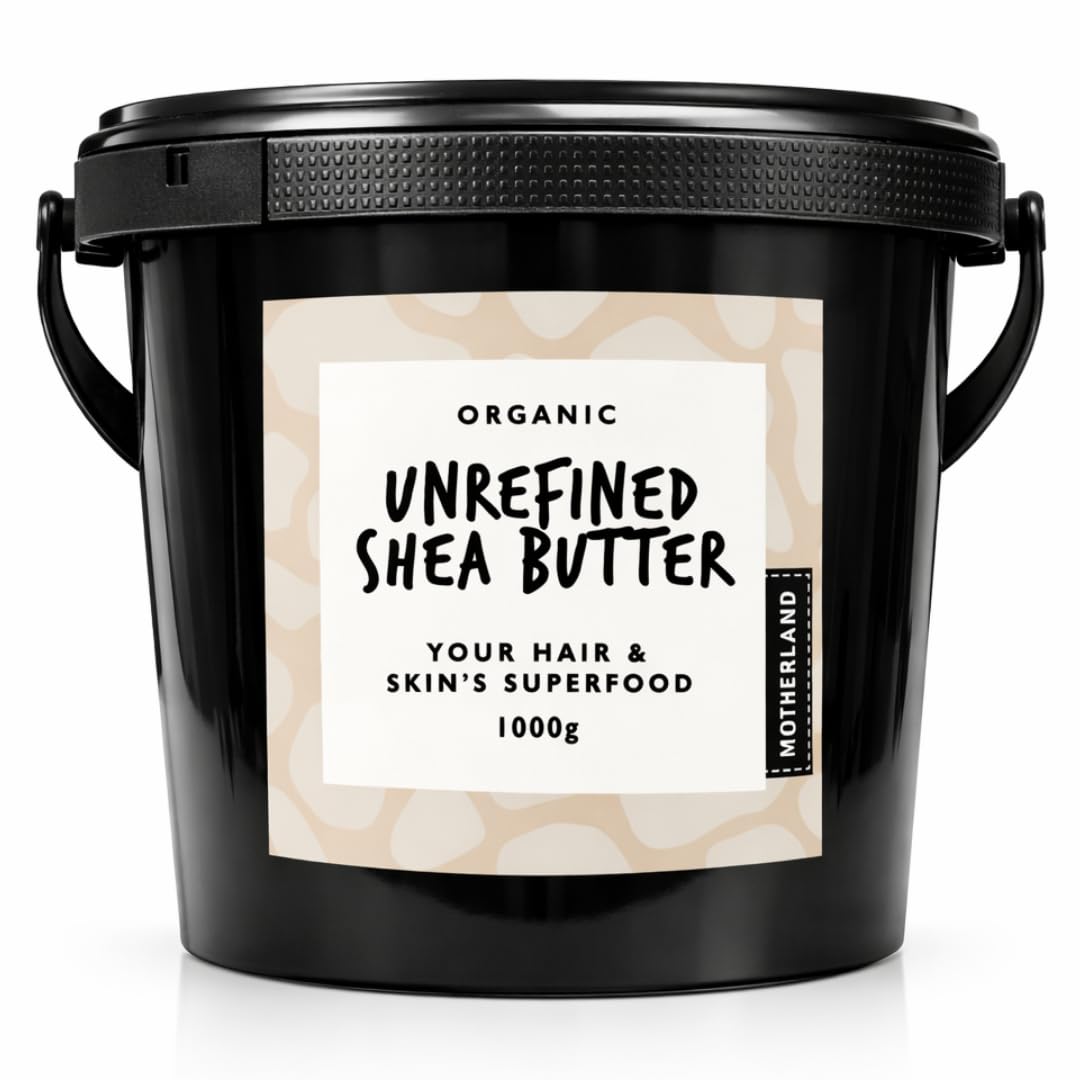 Motherland Organics Unrefined Shea Butter 1KG Nutty - African Moisturiser for Dry Skin, Hands, Lips, Stretch Marks, Eczema - Natural, Raw & Vegan - for Men, Women & Babies — image 1