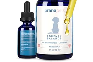 PranaPets Adrenal Balance for Dogs with Cushing’s | Naturally Relieves Symptoms of Cushing's in Dogs | Herbal Formula for Dogs with Cushing’s