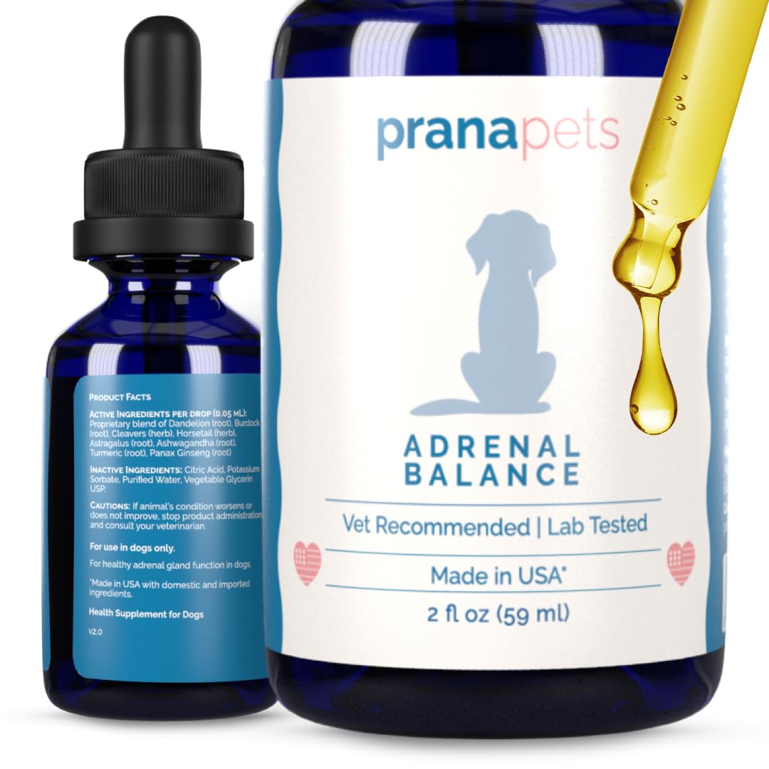 Adrenal Balance for Dogs with Cushing’s | Naturally Relieves Symptoms of Cushing's in Dogs | Herbal Formula for Dogs with Cushing’s | by Prana Pets