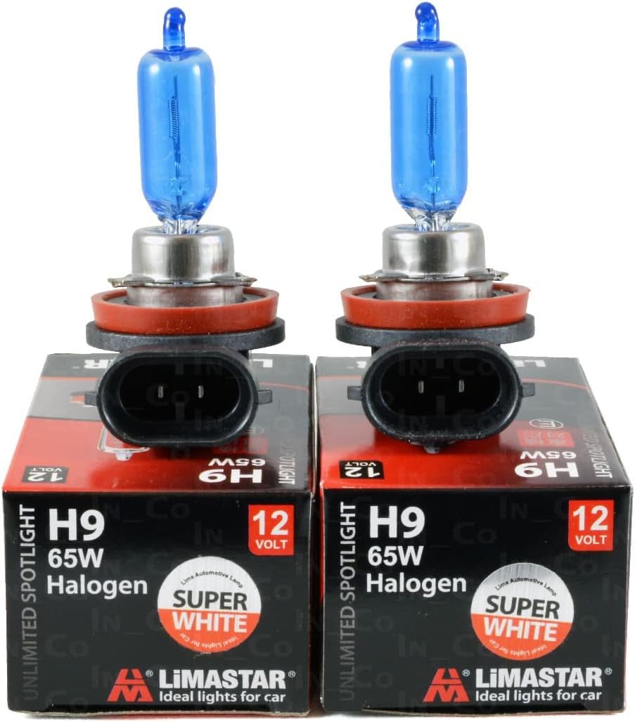 Pack of 2 Halogen Bulbs Bulb H9 12 V 65 W PGJ19-5 Xenon Effect Edition Low Beam High Beam for Kawasaki Motorcycles Ninja/VN/ZZ R