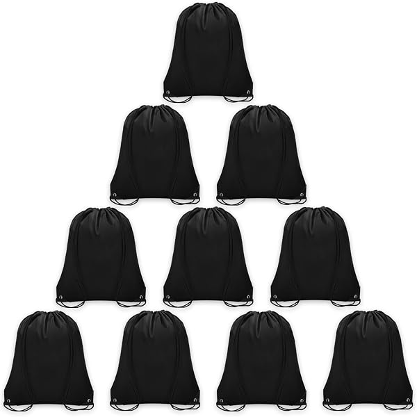 Silkfly 100 Stück Kordelzug-Rucksäcke Bulk Set – Polyester, Ca. 42x34 Cm, Wasserabweisend, Für Fitness, Schule, Events & DIY