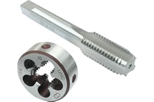Zorveiio 3/4"-10 UNEF Tap and Die Set, 3/4 x 10 UNEF Machine Round Die Thread Tap Right Hand for Machinists/Engineers