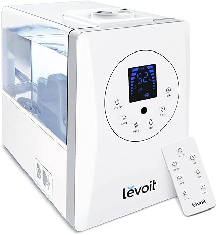 Amazon Levoit 加湿器 ハイブリッド アロマ対応 6l 大容量 最大60時間連続稼働 25畳適用 温冷ミスト タイマー付き リモコン付き 30db静音 湿度設定可 メモリー機能 Led表示 タッチパネル 360度回転ノズル 空焚き防止 省エネ Bpaフリー お手入れ簡単 リビング 寝室 会社