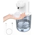 XINKORA Automatic Soap Dispenser Touchless, 4-Level Adjustable Foaming Hand Soap Dispenser, Auto Soap Dispenser Wall Mount, 13.5oz Electric Foam Soap Dispenser for Bathroom Kitchen (White)