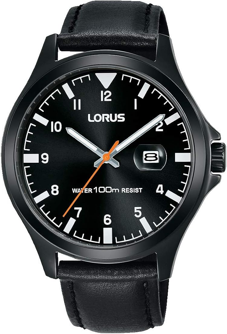 Lorus Mens Analogue Quartz Watch with Leather Strap RH967KX9 Amazon.co.uk Watches