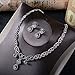 Missgrace Women Fashion Rhinestone Earrings and Rhinestone Necklace Elegant Jewelry Set Bridal Wedding Party Hair Jewelry Bridal Statement Necklace