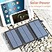 FEELLE Solar Charger 24000mAh, Solar Power Bank with 3 Solar Panels and Dual Fast Charging Outputs, External Battery Pack Outdoor Waterproof Phone Charger for iPhone, Samsung etc