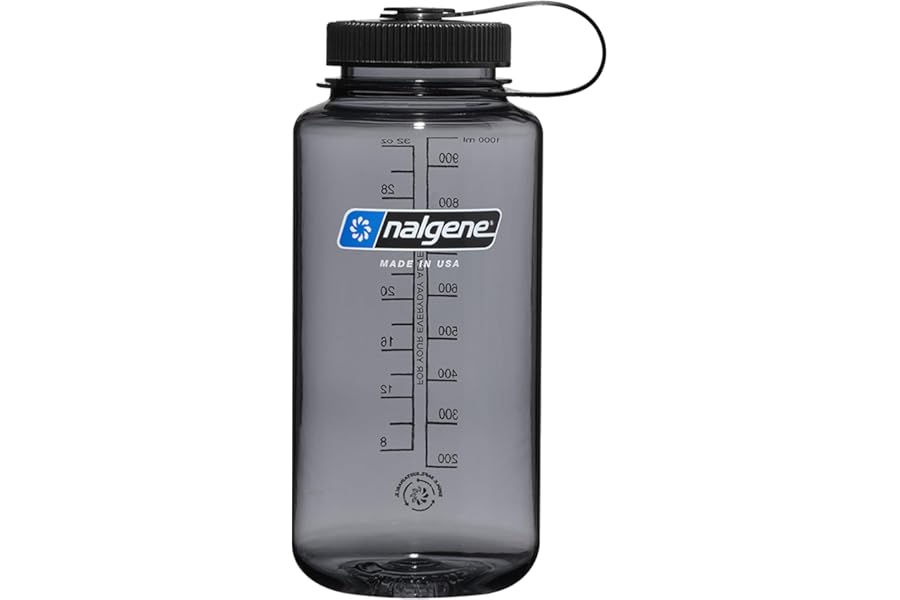 Nalgene 32 oz Wide Mouth Water Bottle | BPA-Free, Durable & Leak Proof, Lightweight Bottle for Hiking & Gym, Work & Travel
