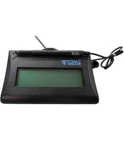 Topaz T LBK750 BHSB R Backlit 4x3 LCD Signature Capture Pad Dual Serialusb