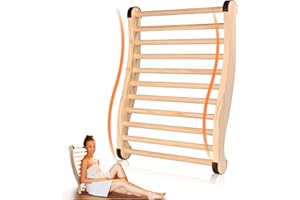 KlenzMate Upgraded Sauna Backrest, Sauna Accessories, S-Shaped Design with Backrest Sauna Chair, with Non-Slip Pads, Ergonomic Design, Suitable for Infrared Sauna Backrest and Barrel Sauna Backrest
