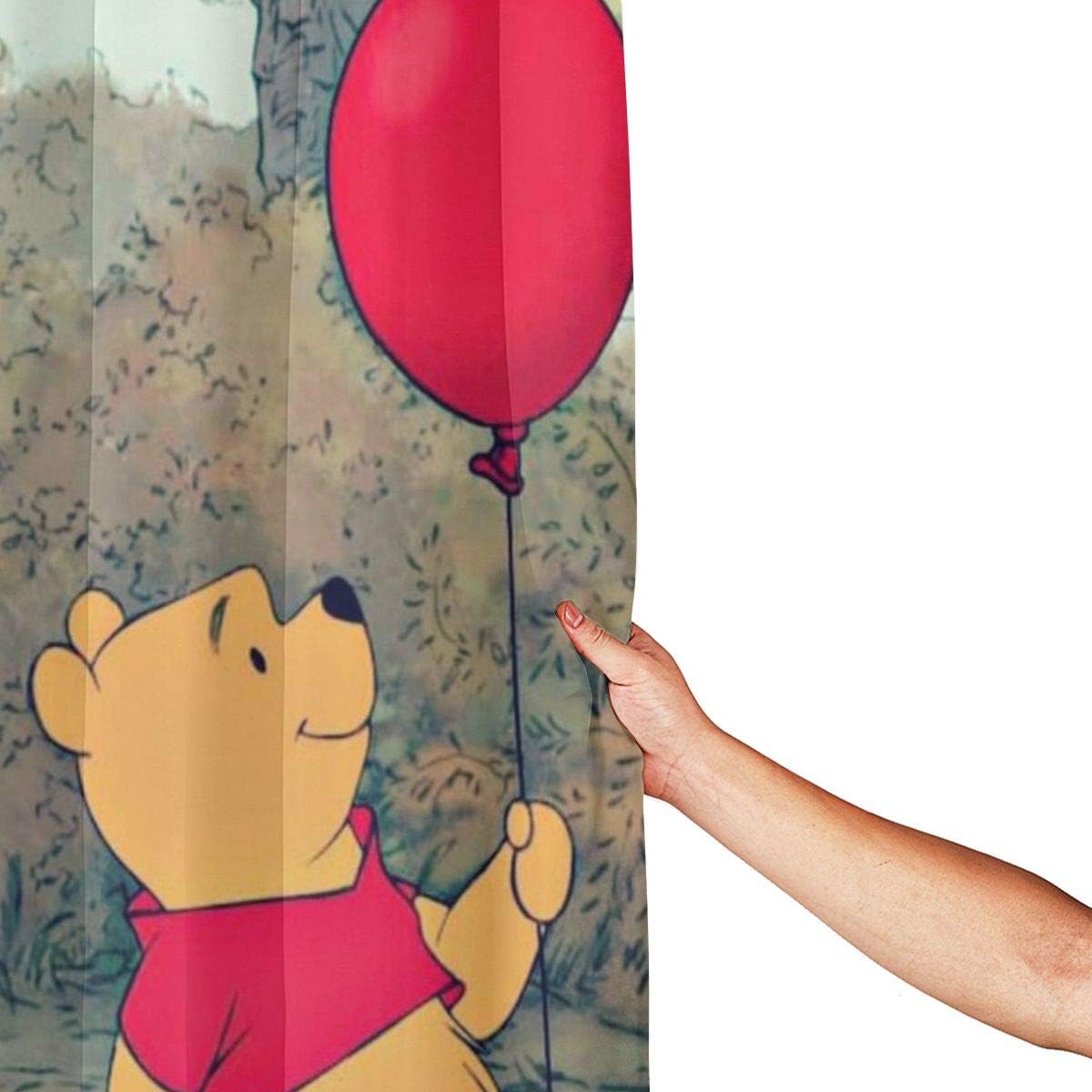 Amazon Co Jp くまのプーさんが風船を持っています シャワーカーテン 防カビ 防水 おしゃれ かわいい 浴室カーテン 軽量 速乾 取付簡単 122x1cm ホーム キッチン