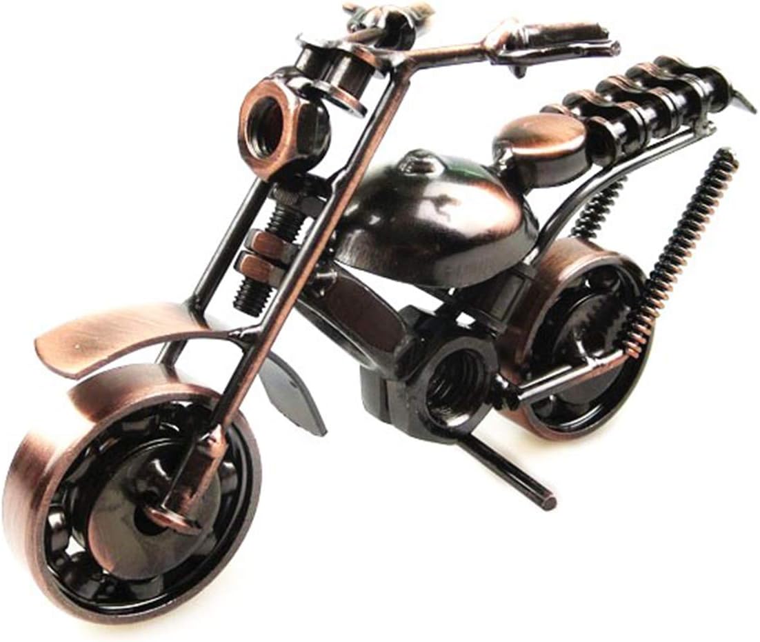 YeahiBaby Eisen Motorradmodell Bronze Ton Metall Antikes Motorrad Modell für Wohnkultur Geschenk ...