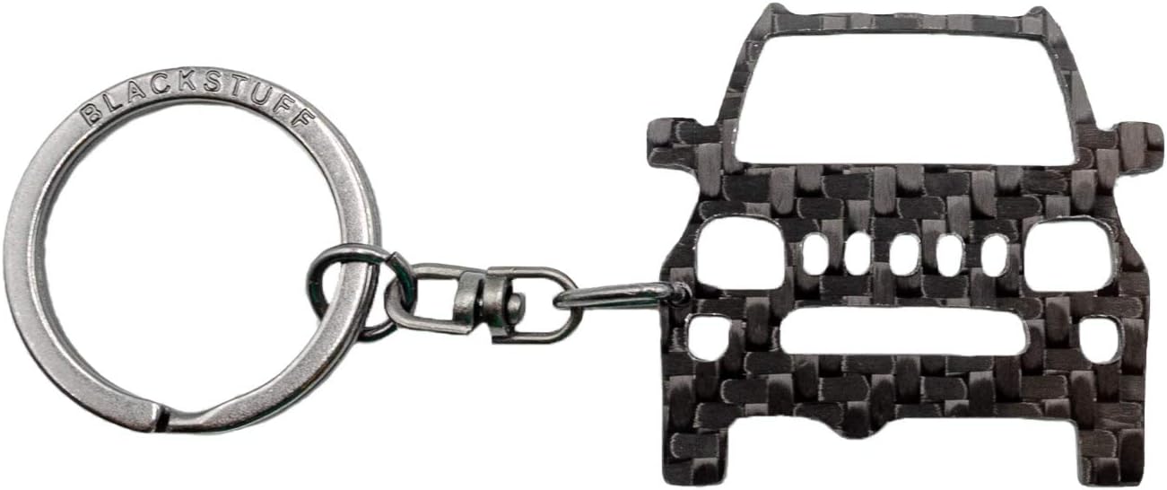 BlackStuff Carbon Fiber Keychain Keyring Ring Holder Compatible with Jimny 2012-2018 BS-950 - Image 3