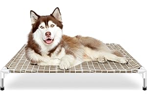 Dopliv Elevated Dog Bed - Raised Dog Bed for Large Dogs, Portable Indoor & Outdoor Dog cot Bed, Soft and Comfortable Large Dog Bed, Pet Bed for Camping or Beach