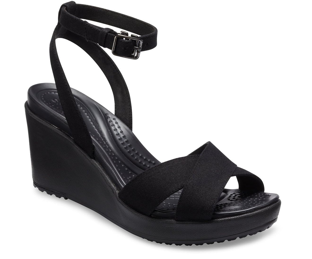 crocs leigh ii x strap wedge