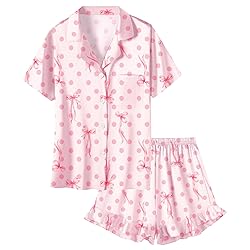 Umeyda Girls Satin Silky Collar V Neck Ruffle Short