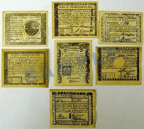 Replica Colonial Banknote Set B